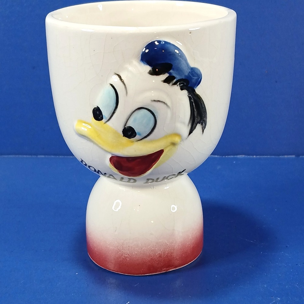 Donald Duck Double Egg Cup Walt Disney Productions CHIP - See Photos